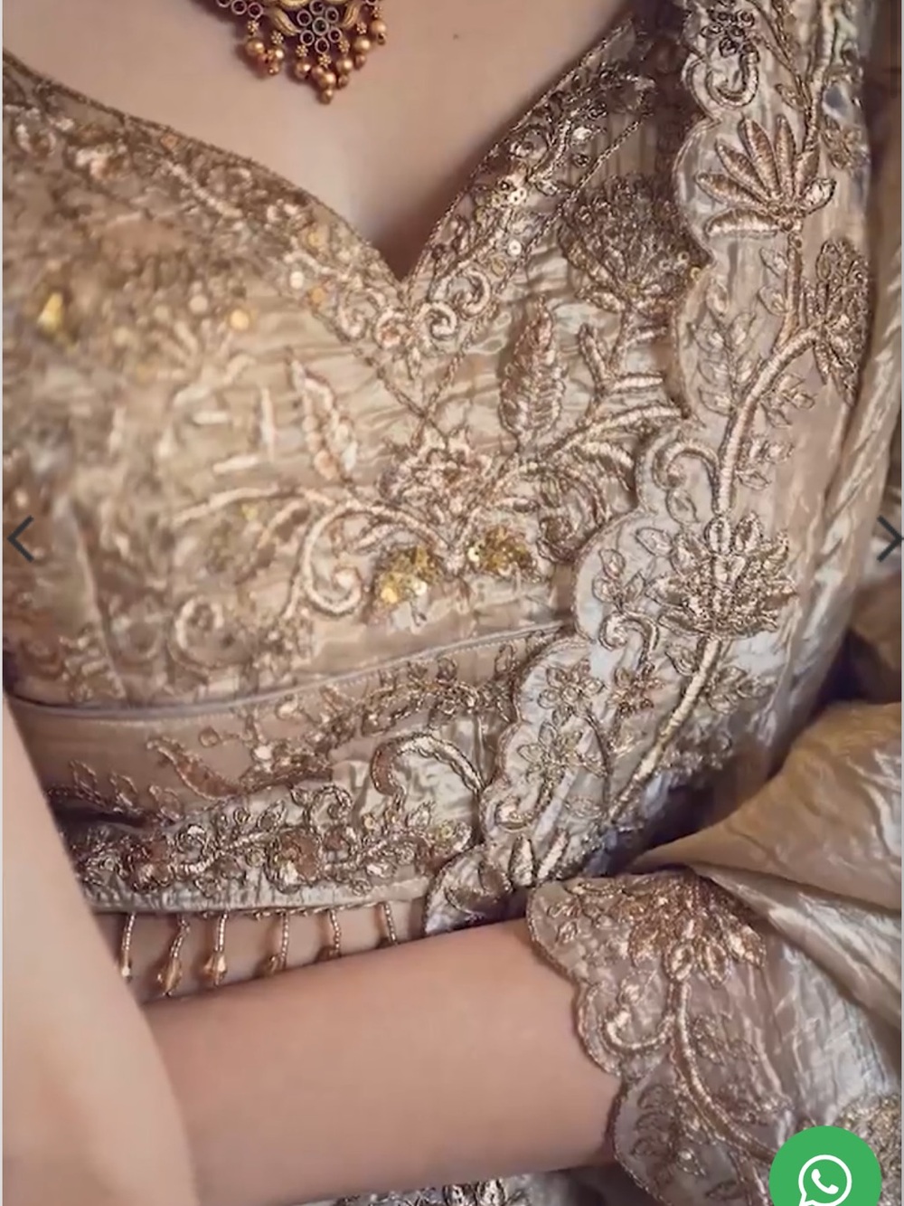 Elegant Gold Embroidered lengha